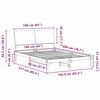 vidaXL Bettgestell Braun und hellgrau 160 x 200 cm Massivholz Kiefer
