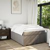 vidaXL Boxspringbett mit Matratze Taupe 120x190 cm Stoff