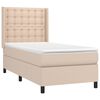 vidaXL Boxspringbett Matratze Cappuccino-Braun 100x200cm Kunstleder