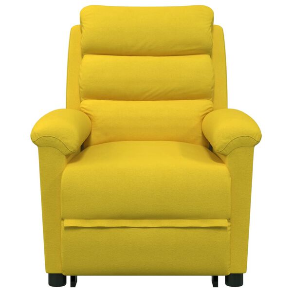 vidaXL Massagesessel mit Aufstehhilfe Gelb Samt