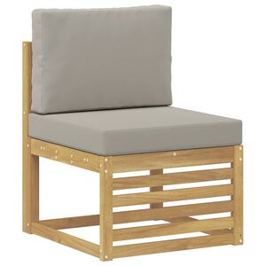 vidaXL Outdoor Mittelsofa Massivholz Akazie Wei&szlig;
