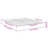 vidaXL Bettgestell Grau Sonoma 150x200 cm Holzwerkstoff