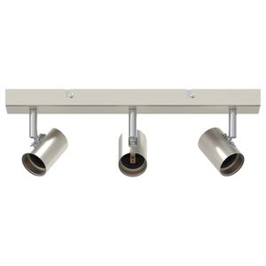 vidaXL Deckenstrahler mit Strahlern Nickel 38 x 6,5 x 11,5 cm Metall