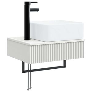 vidaXL Wandmontiertes Waschbecken Wei&szlig; 53 x 35 x 39 cm Holzwerkstoff