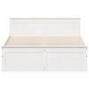 vidaXL Massivholzbett ohne Matratze mit Kopfteil Weiß 160x200cm Kiefer