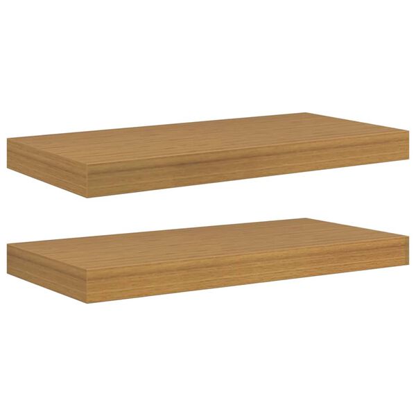 vidaXL Wandregal Wandmontiert 2 pcs Beige 50 x 23 x 4 cm Holzwerkstoff