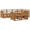 vidaXL Ecksofa Set 6 pcs Natur Massivholz Akazie