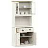 vidaXL Highboard VIGO Wei&szlig; 78x40x175 cm Massivholz Kiefer