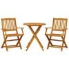 vidaXL 3-tlg. Bistro-Set Klappbar Massivholz Akazie