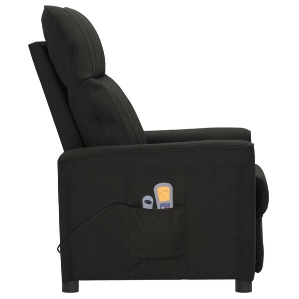 vidaXL Massagesessel Elektrisch Schwarz Stoff