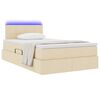 vidaXL Bett mit Stauraum und LED Creme 120 x 200 cm Polyester