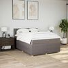 vidaXL Boxspringbett mit Matratze Taupe 160x200 cm Stoff