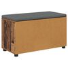 vidaXL Flurbank mit Kissen mit Speicher Altholz 80 x 46 x 46 cm