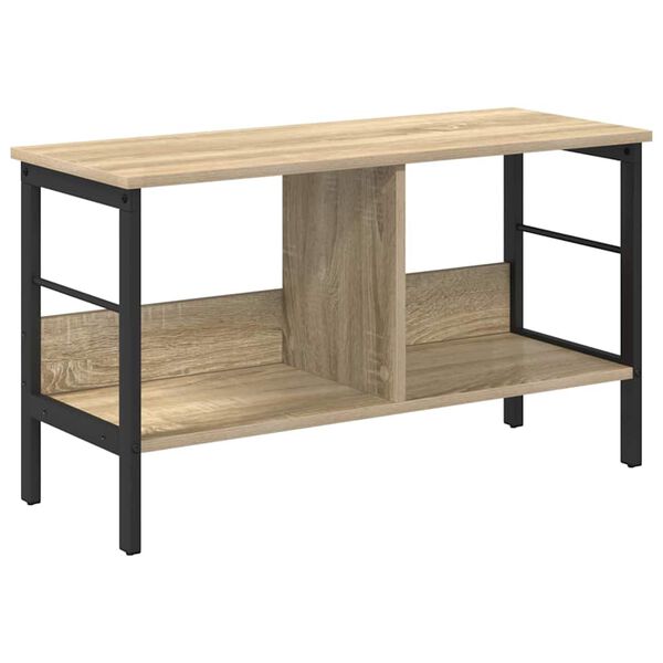 vidaXL B&uuml;cherregal Sonoma-Eiche 82 x 32 x 47 cm Holzwerkstoff