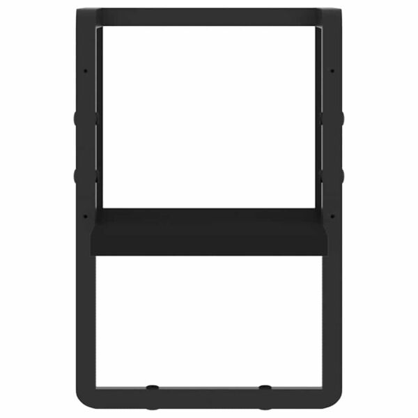 vidaXL Wandregal mit Stange Schwarz 20x25x30 cm