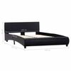 vidaXL Bettgestell mit LED Schwarz Kunstleder 140&times;200 cm