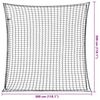 vidaXL Anh&auml;ngernetz mit Gummiseil Schwarz 3x3 m PP
