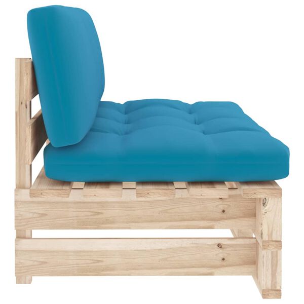 vidaXL Outdoor-Mittelsofa Paletten Impr&auml;gniertes Kiefernholz