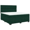 vidaXL Boxspringbett mit Matratze Dunkelgr&uuml;n 180x200 cm Samt