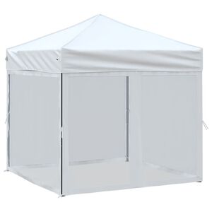 vidaXL Partyzelt Faltbar mit Seitenw&auml;nden Wei&szlig; 2x2 m
