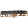 vidaXL Outdoor-Sofagarnitur mit Kissen 7 pcs Natur und Anthrazit