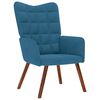 vidaXL Relaxsessel mit Hocker Blau Samt