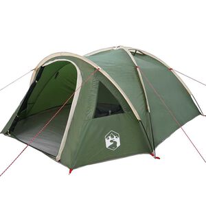 vidaXL Kuppelzelt 4 Personen Wasserdicht Gr&uuml;n Taft