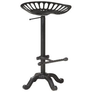 vidaXL Barhocker Schwarz Gusseisen