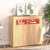 vidaXL Sideboard mit LED-Leuchten Sonoma-Eiche 80x35x75 cm