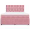 vidaXL Boxspringbett mit Matratze Rosa 180x200 cm Samt