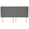 vidaXL Kopfteil mit Ohren Dunkelgrau 163x23x118/128 cm Stoff