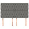 vidaXL Kopfteil Dunkelgrau 160 x 7 x 118/128 cm Stoff