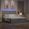 vidaXL Ottoman-Bett mit Matratzen & LEDs Taupe 200x200 cm Stoff