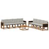 vidaXL Outdoor-Sofagarnitur 9 stk. Natur und Hellgrau