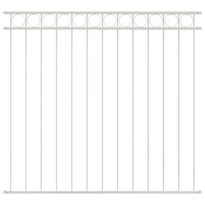 vidaXL Zaunelement ASSEN 170 x 150 cm Stahl Wei&szlig;