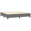vidaXL Boxspringbett mit Matratze Dunkelgrau 200x200 cm Stoff