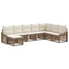 vidaXL Gartensofa-set 8 pcs Beige Poly-Rattan