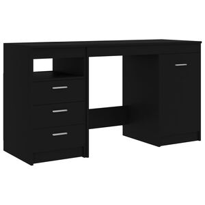 vidaXL Schreibtisch Schwarz 140x50x76 cm Holzwerkstoff