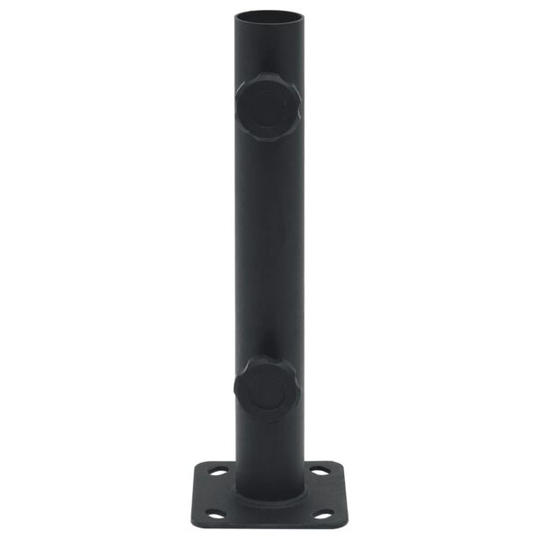 vidaXL Sonnenschirmst&auml;nder f&uuml;r &Oslash;32/34/38 mm Mast Mattschwarz Stahl