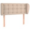 vidaXL Kopfteil mit Ohren Cappuccino-Braun 83x23x78/88 cm Kunstleder