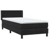 vidaXL Boxspringbett mit Matratze Schwarz 80x210 cm Samt