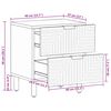 vidaXL Nachttische 2 Stk. 40x33x46 cm Massivholz Akazie