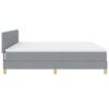vidaXL Boxspringbett mit Matratze Hellgrau 200 x 200 cm Stoff