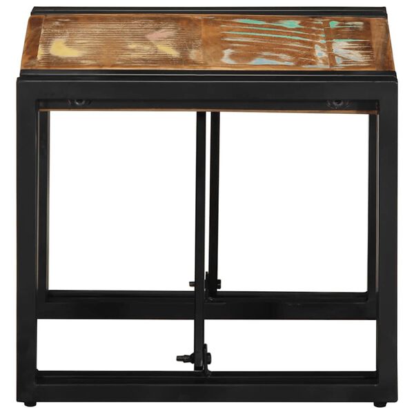 vidaXL Couchtisch Mehrfarbig 40x40x35 cm Altholz Massivholz