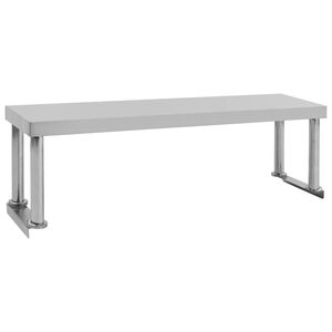 vidaXL Aufsatzboard f&uuml;r Arbeitstisch 120 x 30 x 35 cm Edelstahl