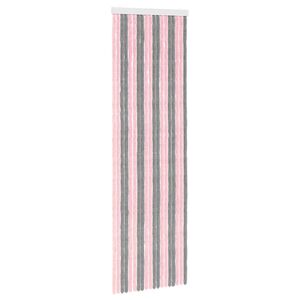 vidaXL Insektenschutzvorhang Chenille Silber Grau und Rosa 56 x 185 cm