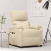 vidaXL Massagesessel mit Aufstehhilfe Creme Stoff