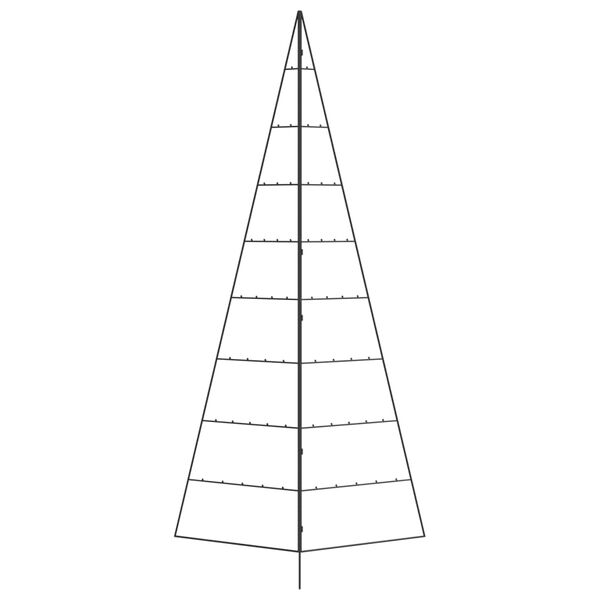 vidaXL Metall-Weihnachtsbaum zum Dekorieren Schwarz 210 cm