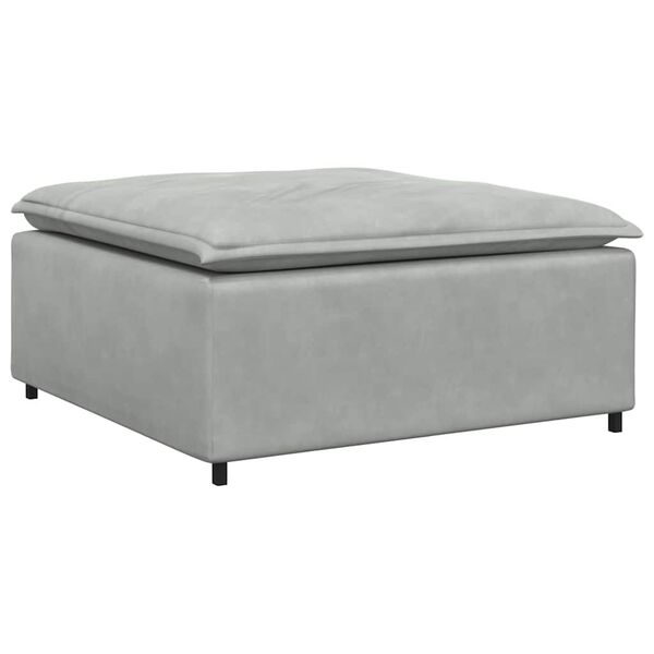vidaXL Modulares Sofa Fu&szlig;hocker-Modul Hellgrau 100x100x48 cm