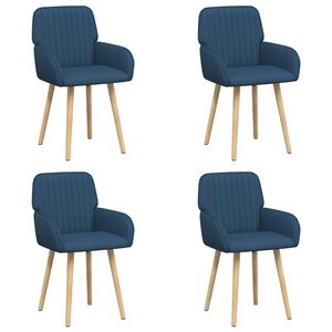 vidaXL Esszimmerst&uuml;hle 4 pcs Stoff Blau 56,5 x 50 x 87,5 cm